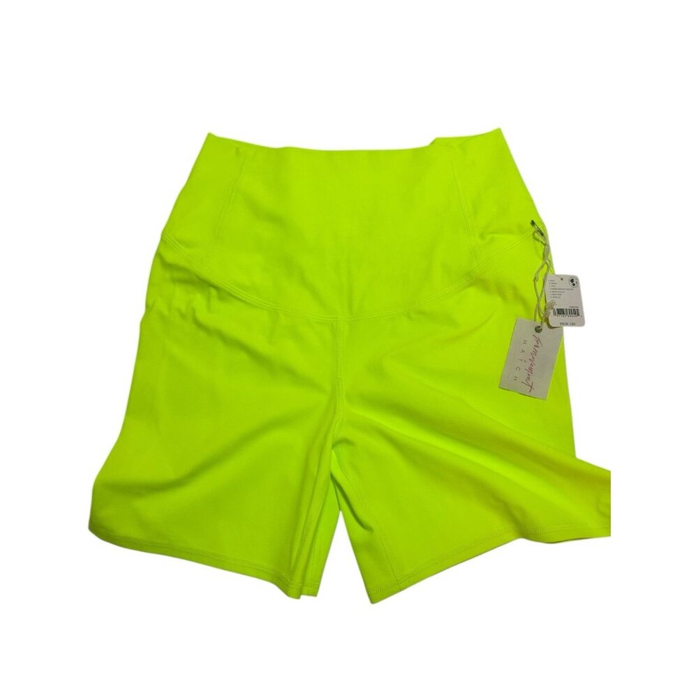 Free People Movement x Hatch Never Better Shorts XL Neon Yellow NEW W/TAGS - Picture 2 of 6